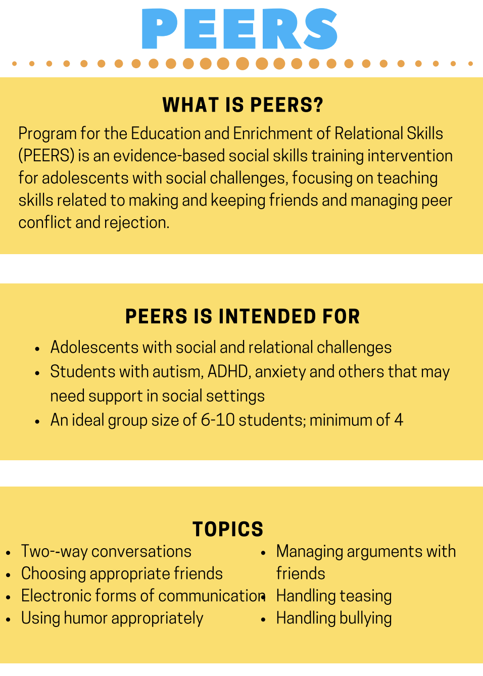 PEERS - Delaware Network for Excellence in Autism