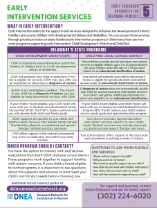 Image of Early Intervention Services resource guide.