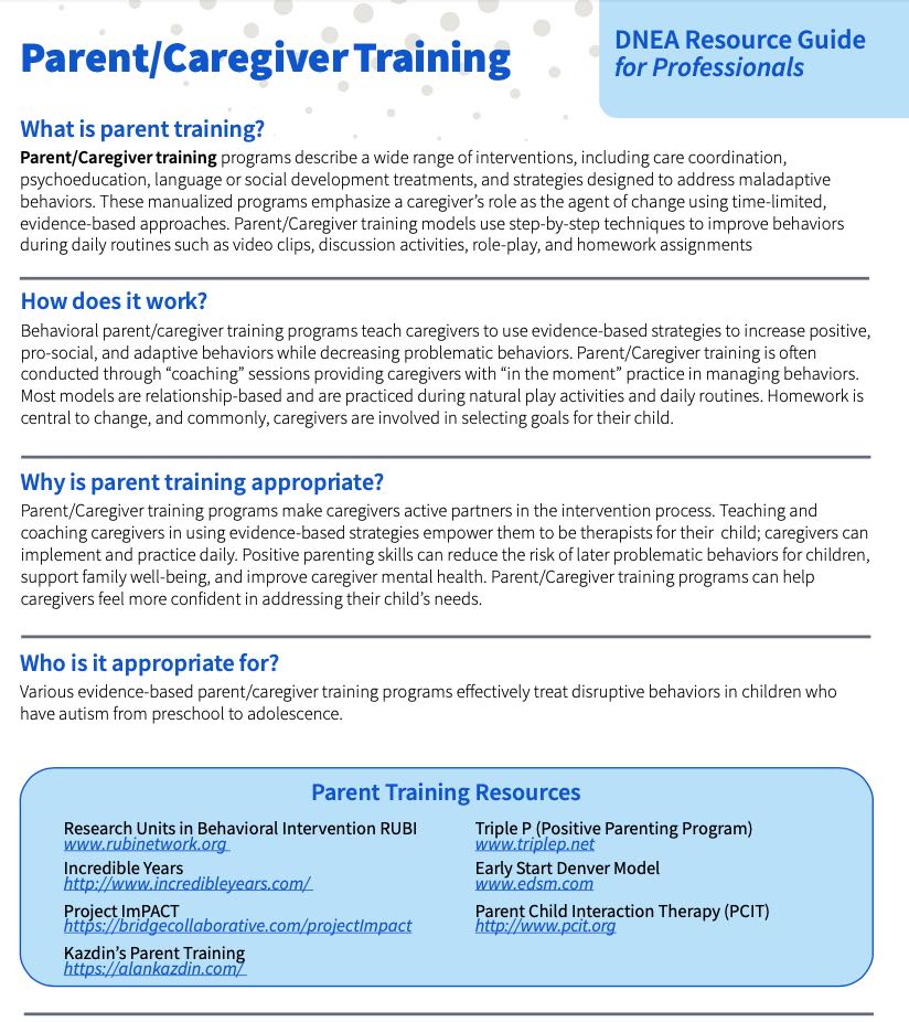 Parent Caregiver Training screenshot