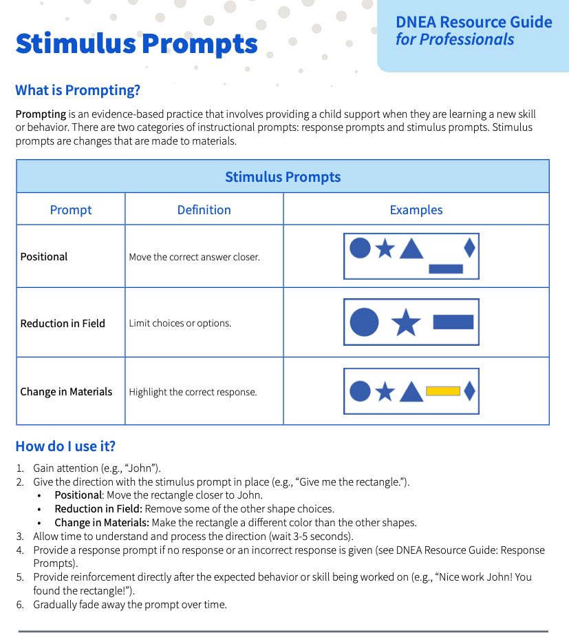 Stimulus Prompts screenshot