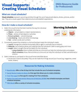 Creating Visual Schedules screenshot