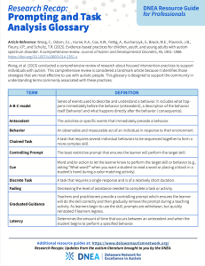 Prompting and Task Analysis Glossary