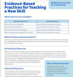 Evidence Based Practice for Teaching a New Skill Screen
