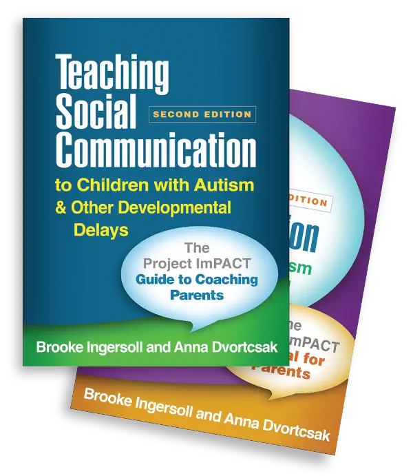 Covers for books Teaching Social Communication Guide to Coaching Parents and Teaching Social Communication Manual for Parents