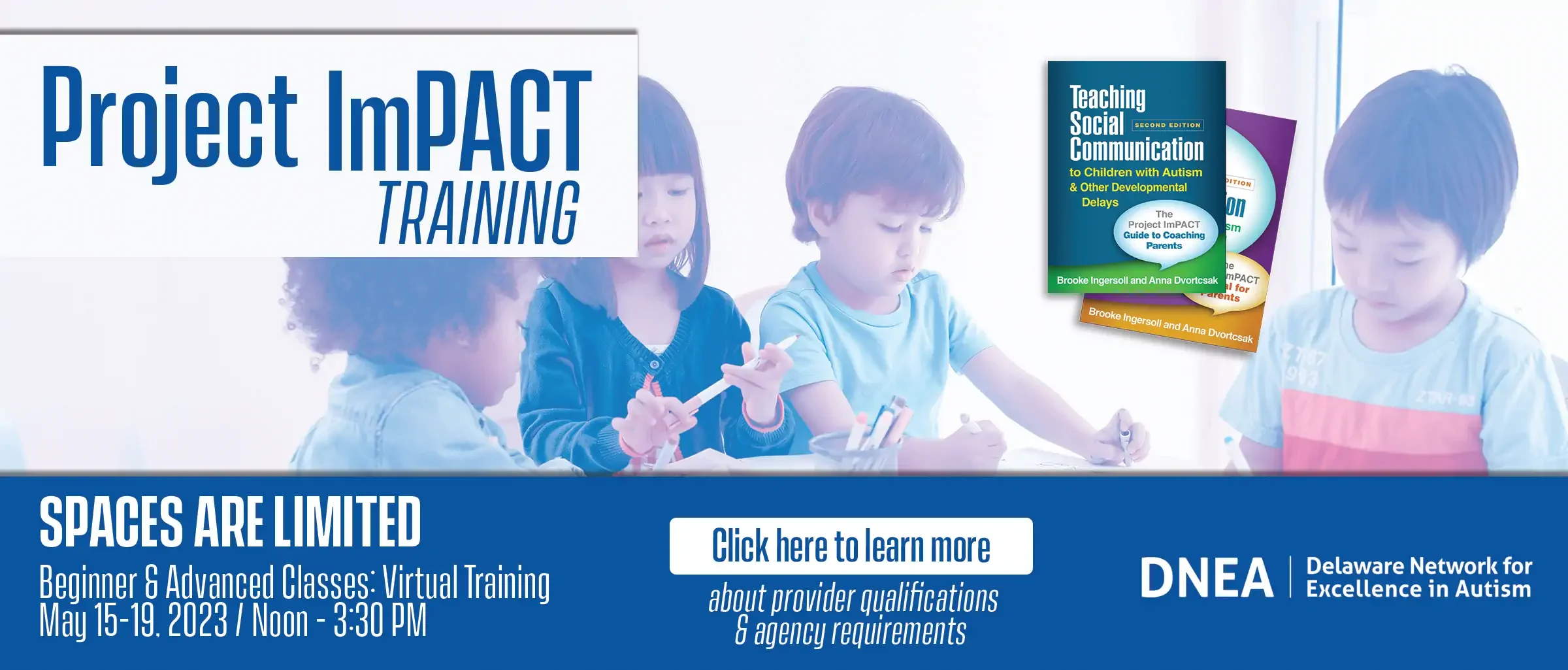 Project Impact beginner and virtual training May 15-19 noon-3:30 pm. Click here to learn more.