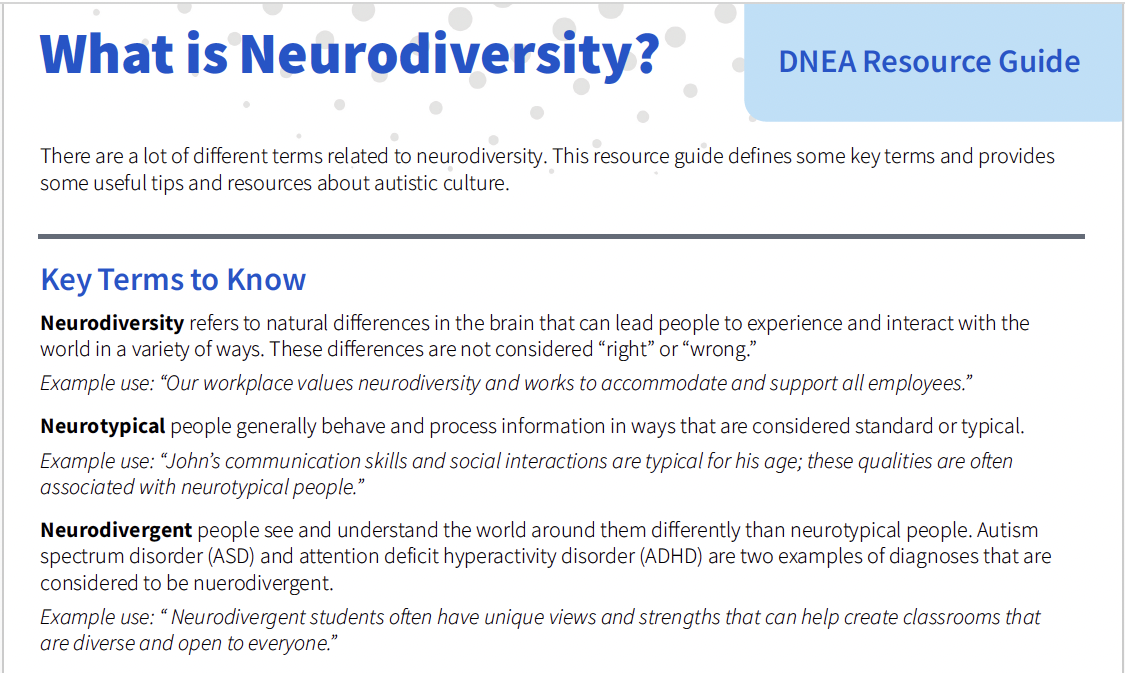 What is Neurodiversity? Resource Guide